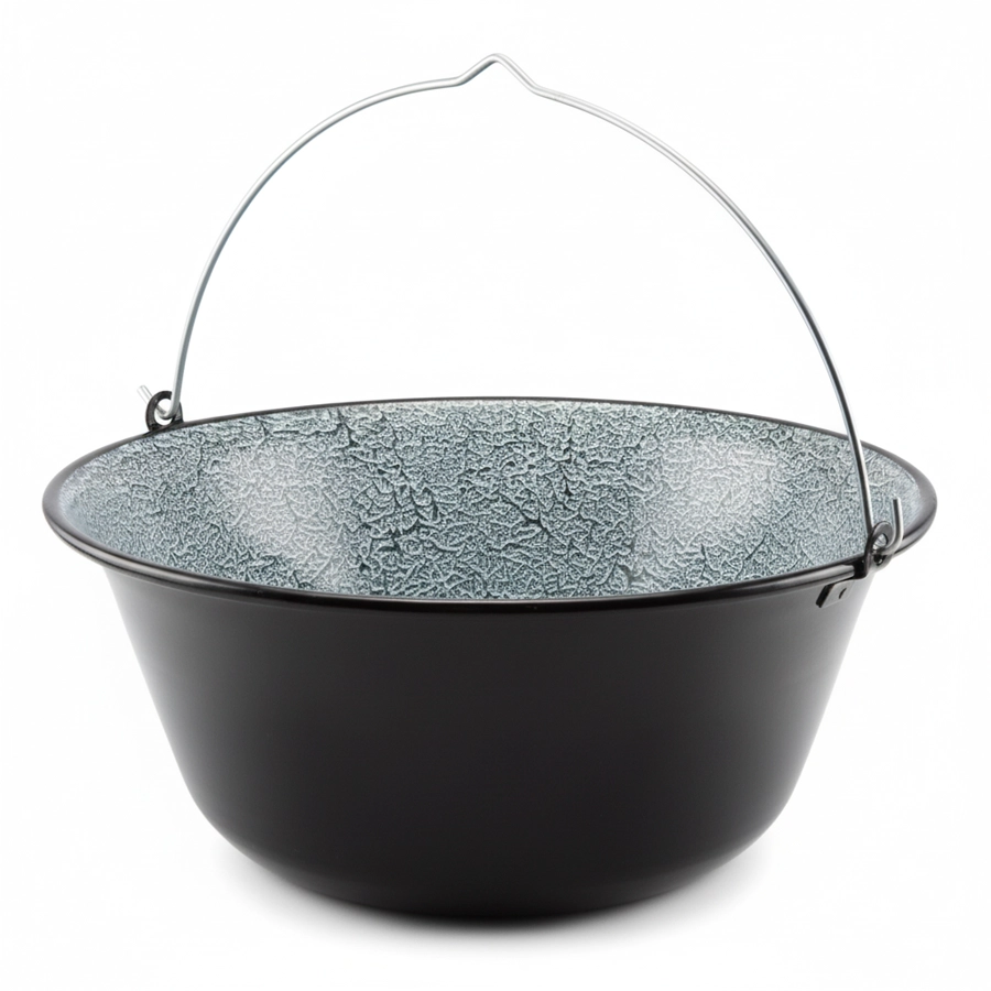 Smaltovaný kotlík 16 l s trojnožkou a pokrievkou